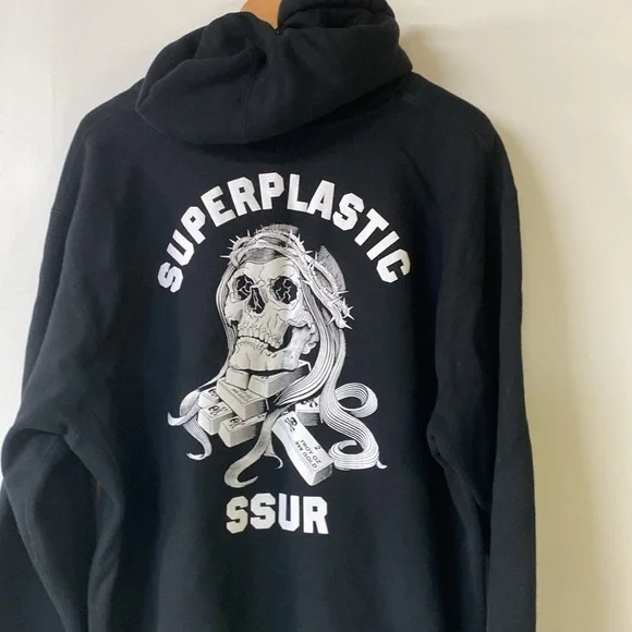 SUPERPLASTIC x SSUR Black hoodie Size 2 XL - Picture 2 of 10